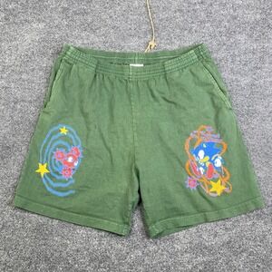 Stray Rats Sonic Shorts Mens Large Green Graphic Heavyweight Made USA SEGA